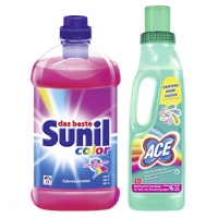 Real  Ace Fleckentferner 1 Liter oder Sunil Waschmittel 15 Waschladungen, ve