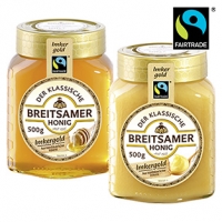 Real  Breitsamer Honig Imkergold fairtrade flüssig oder cremig jedes 500-g-G