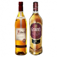 Real  Grants Scotch Whisky oder Asbach Uralt 40/38 % Vol., jede 0,7-l-Flasch