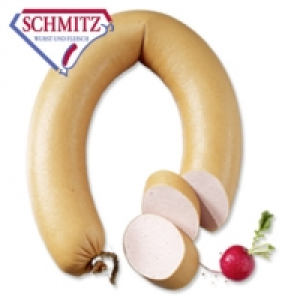 Real  GS Schmitz Schinkenfleischwurst im Ring, mit oder ohne Knoblauch, je 1