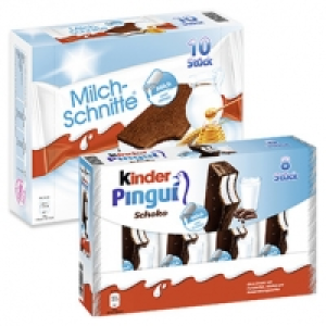 Real  kinder Pingui 8 x 30 = 240 g oder Milchschnitte 10 x 28 = 280 g, jede 