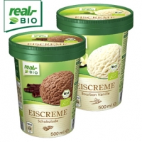 Real  Eiscreme Schokolade oder Vanille jede 500-ml-Packung, ab 2 Packungen j