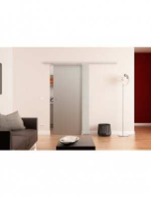 Glasschiebetür Dorma Agile 50 Satiniert mit Muschelgriff