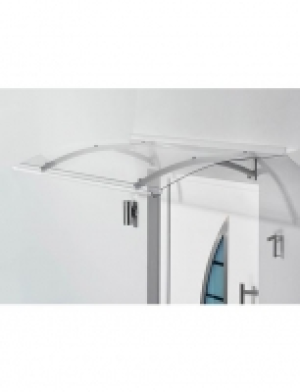 Pultvordach TYP PT SECCO, 150x90x22 cm, silberfarben-transparent