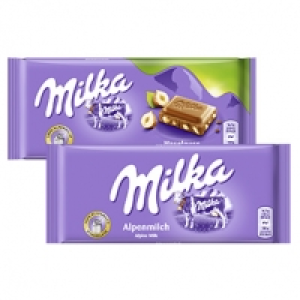 Milka Schokolade versch. Sorten, jede 87/100-g-Tafel 0.75&nbsp;&euro;