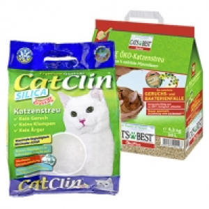 Real  Cats Best Öko Plus Katzenstreu oder Catclin Katzenstreu, jeder 10/8-Li