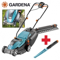 Real  Gardena-Set, bestehend aus: Elektro-Rasenmäher PowerMax 32E 99,99 UVP,