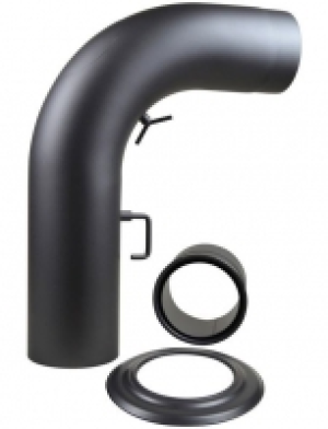 Rauchrohr-Set Full, Ø 150 mm, Ofenrohr für Kaminöfen, grau