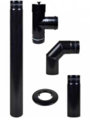 Rauchrohr-Set, Ø 80 mm, Ofenrohr für Pelletöfen
