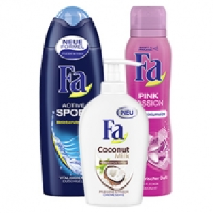 Fa Dusche, Deo Spray, Roll on oder fl&uuml;ssige Seife versch. Sorten, jede 0.75&nbsp;&euro;