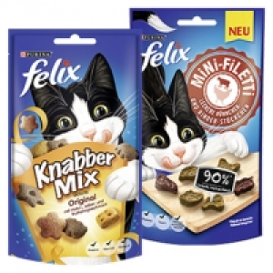 felix Knabbermix 60 g oder felix Mini Filet 40 g versch. Sorten, jede  0.89 €