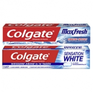 Colgate Zahncreme Max Fresh oder Sensation White, jede 75-ml-Tube 0.89 €