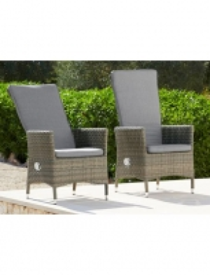 Gartenstuhl Venezia, (2er-Set), Polyrattan, verstellbar, inkl. Auflage 199.98 €