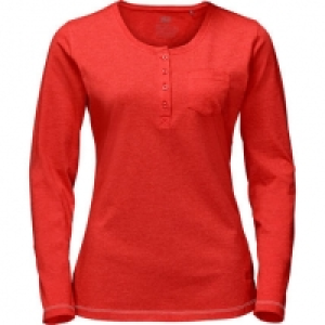Jack Wolfskin Damen Langarm-Shirt Essential, fiery red