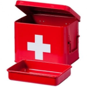 Zeller Present Medizinbox Metall 21,5x16 cm , rot