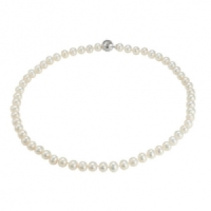 Adriana Damen Kette, S&uuml;&szlig;wasser-Zuchtperlen, 925er Silber