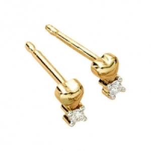 Vandenberg Ohrstecker, 375er Gelbgold mit Brillanten