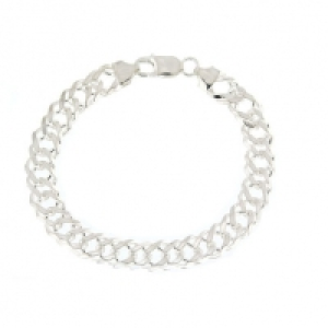 OROGELLI Herren Doppelpanzerarmband, 925er Silber