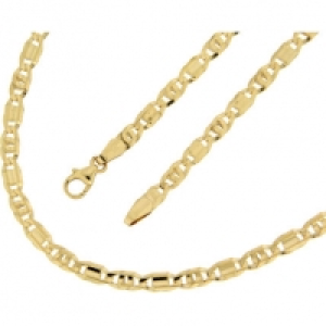 OROGELLI Tigerauge-Kette, 333er Gelbgold