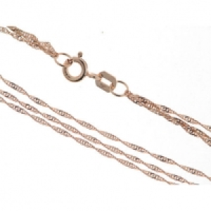 OROGELLI Damen Singapurarmband, 585er Rotgold