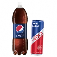 Real  Red Bull Cola 0,355 Liter, Pepsi oder Schwip Schwap 2 Liter, (koffeinh