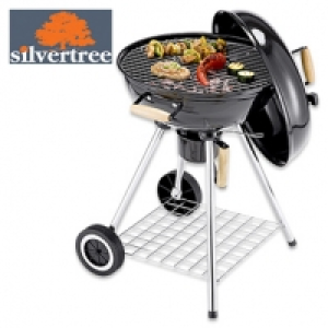 Kugelgrill Detroit emailliertes Gehäuse, verchromter Grillrost, Lüftun