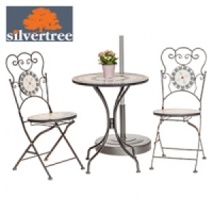 Mosaikstühle Hannelore 2er-Set, klappbar, wetterbeständig