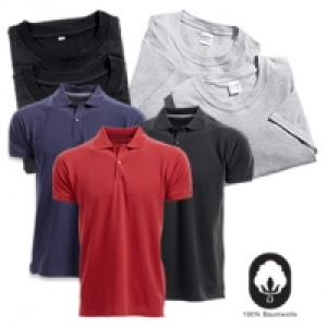 Herren-Poloshirt oder -Shirt 2er-Pack versch. Farben und Gr&ouml;&szlig;en, je 2e