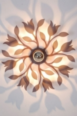 N&auml;ve Wand-, und Deckenleuchte Flower grau/braun