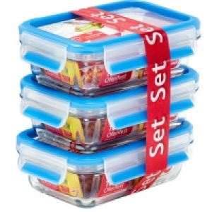 Emsa Glas-Dosen-Set Clip & Close, 3-teilig