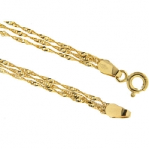 OROGELLI Damen Singapurkette, 585er Gelbgold