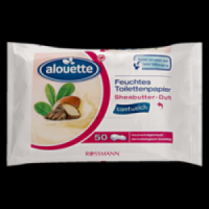 Rossmann Alouette feuchtes Toilettenpapier Sheabutter-Duft