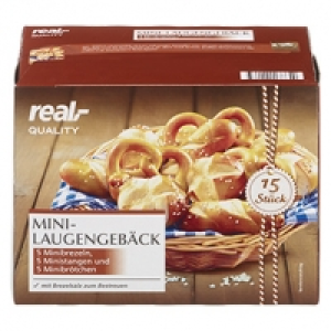 Real  Mini-Laugengebäck mit Brezelsalz, gefroren, jede 768-g-Packung