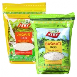 Atry Basmati- oder Jasmin-Reis jede 1-kg-Packung