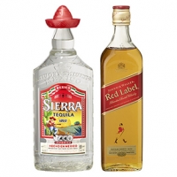 Real  Sierra Tequila Silver und weitere Sorten oder Johnnie Walker Red Label