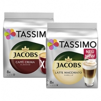 Real  Tassimo Jacobs Caffè Crema Classico 16er oder Latte Macchiato Classico