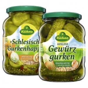 Real  Kühne Gewürzgurken oder Schlesische Gurkenhappen, jedes 720-ml-Glas/36