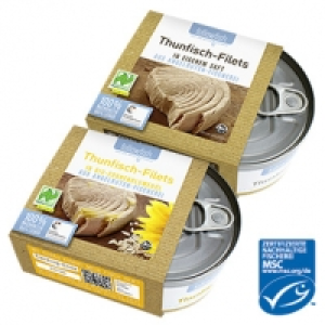 followfish Thunfisch, natur oder in Bio-Sonnenblumenöl, jede 185-g-Dos