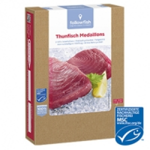 followfish Thunfisch-Medaillons gefroren, jede 250-g-Packung