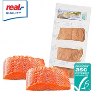 Real  Lachsfilet vakuumiert, gefroren, jeder 3 x 150 g = 450-g-Beutel