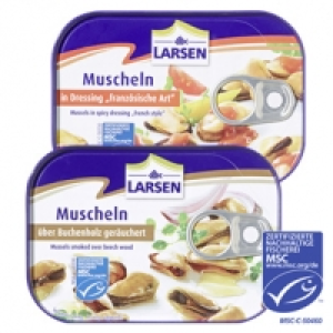Larsen Muschel-Spezialitäten versch. Sorten, jede 110-g-Dose