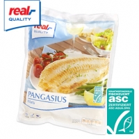 Real  Pangasius Filets gefroren, jeder 880-g-Beutel/ 800 g Abtropfgewicht