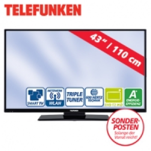 Real  43 Zoll-FullHD-LED-TV D43F287N4CW HbbTV, H.265, 3 HDMI-Eingänge, USB-/CI+-