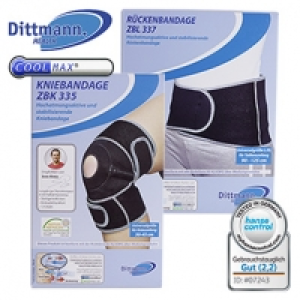 Knie- oder Rückenbandage hochatmungsaktiv und stabilisierend