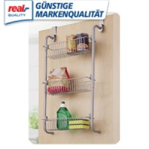 Real  Türregal geeignet für Türfalz-Stärken von 2 - 4 cm, mit 3 Körben, Maße