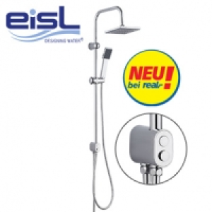 Real  Duschsäule Easy Energy hochglanzverchromter Edelstahl, Wellness-Kopfbr