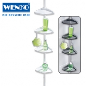 Teleskop-Duschecke universell einsetzbar, Stange aus Aluminium, max. H