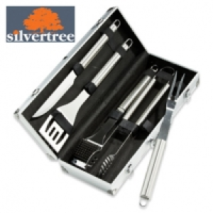 Grillbesteck Kansas 5 teilig im Aluminium-Koffer