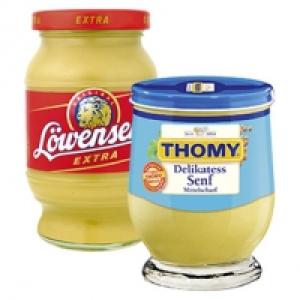 Thomy Senf oder Löwensenf versch. Sorten jedes 250-ml-Glas