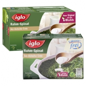 Iglo Rahmspinat oder Rahmspinat Lactosefrei gefroren, jede 800/550-g-P